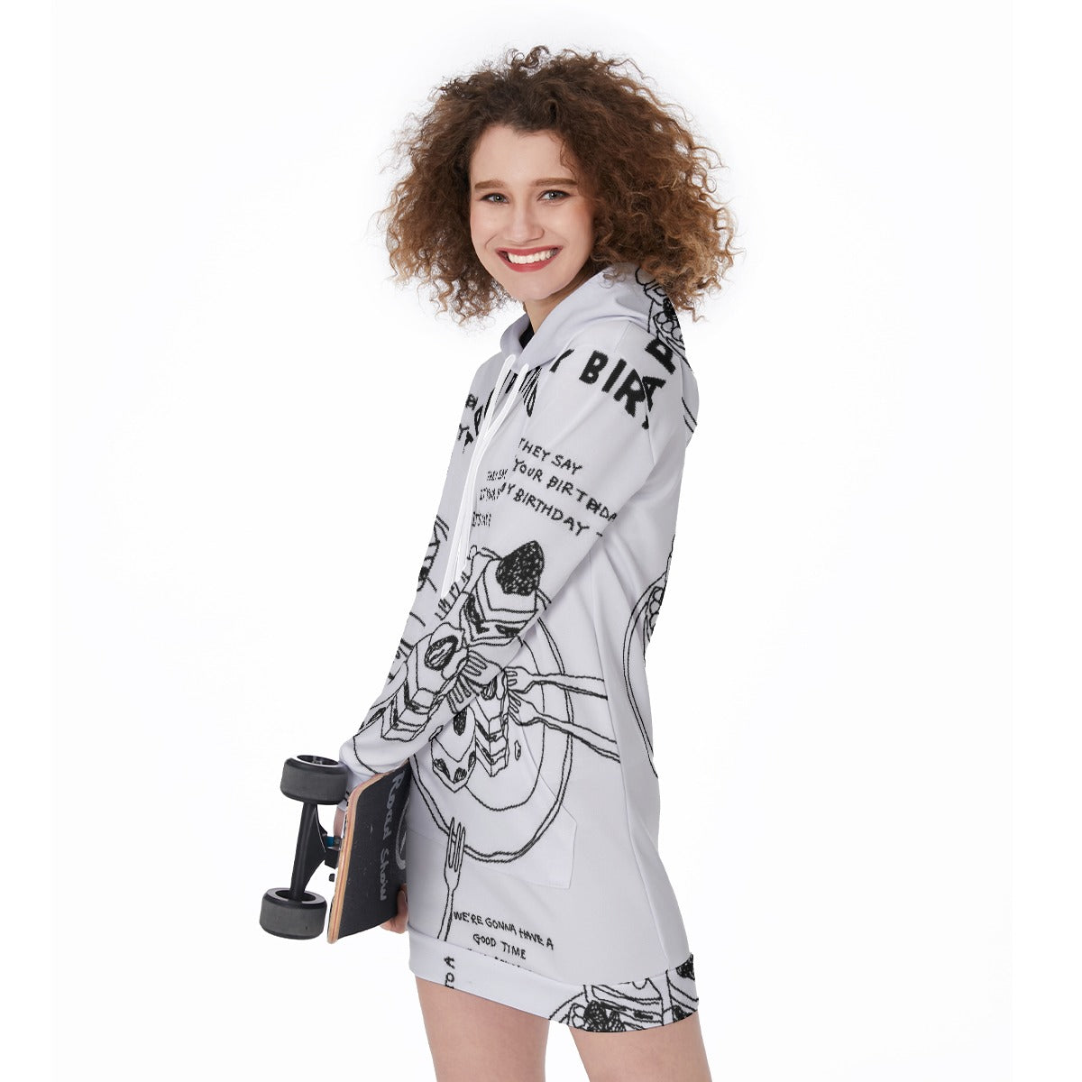 All-Over Print Women's Long Hoodie