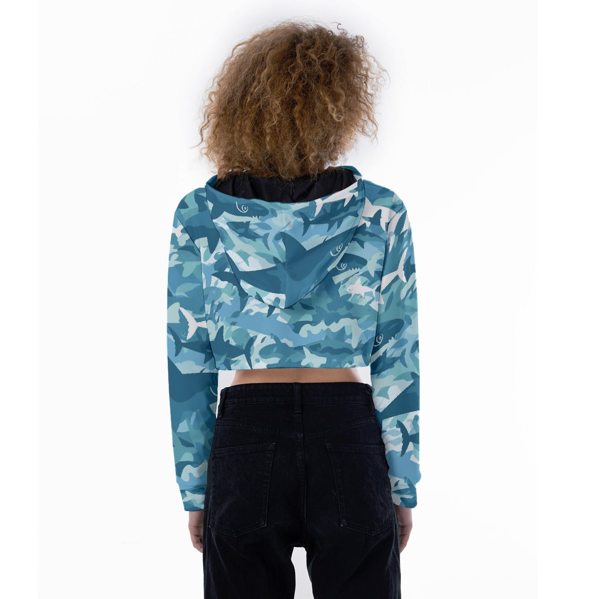 All-Over Print Women's Crop Top Hoodie