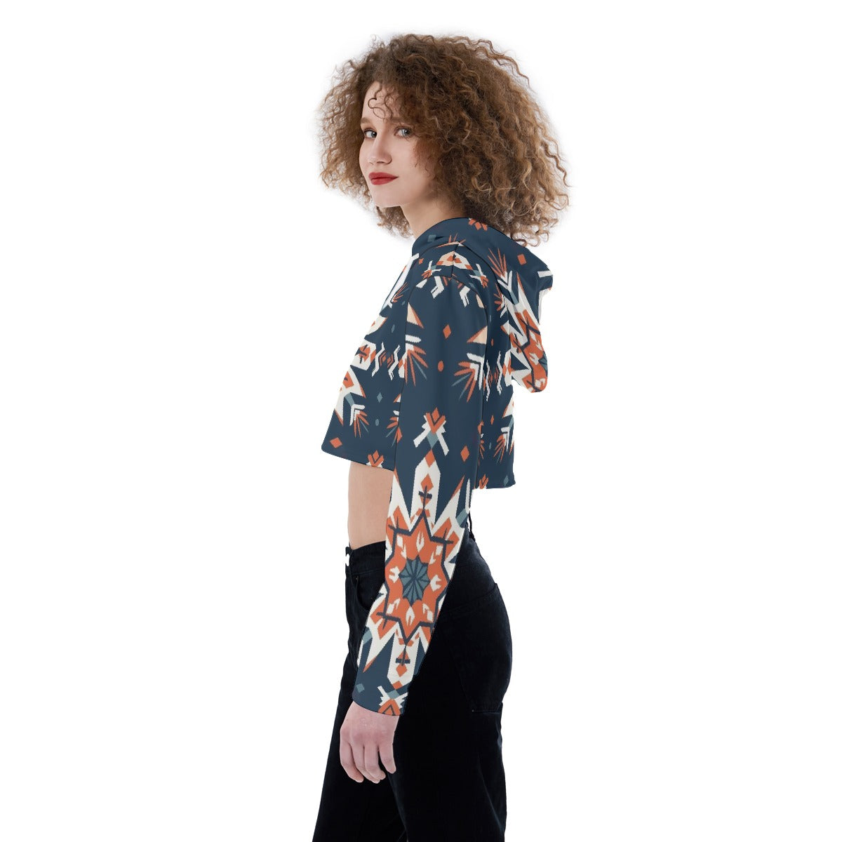 All-Over Print Women's Crop Top Hoodie