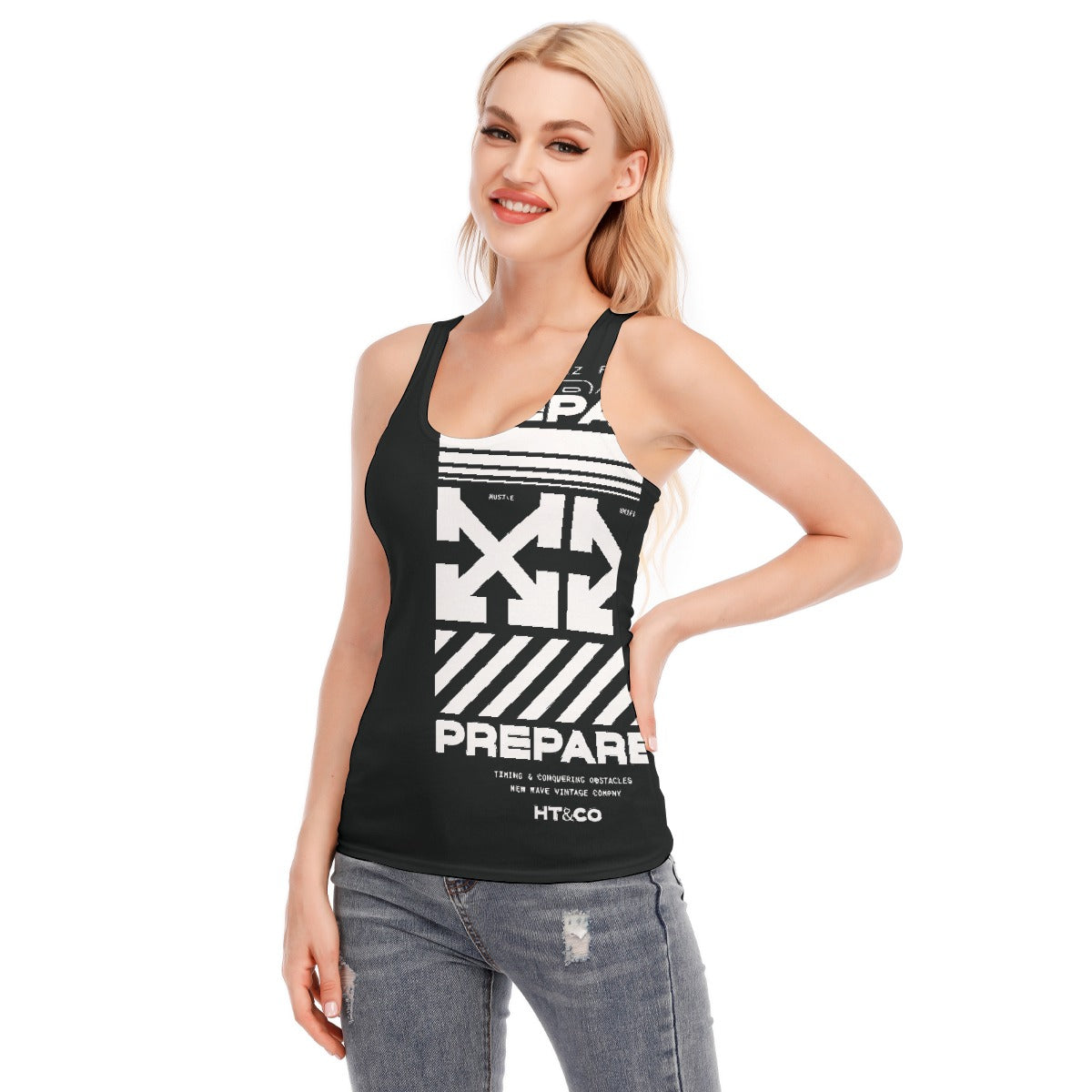 All-Over Print Women's Racer Vest | 190GSM Cotton