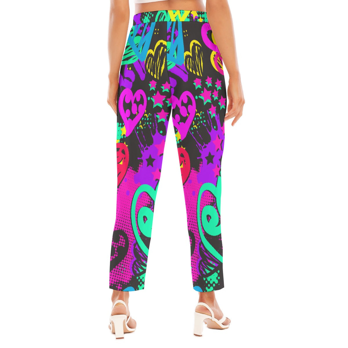 All-Over Print Women's Loose Straight-leg Pants