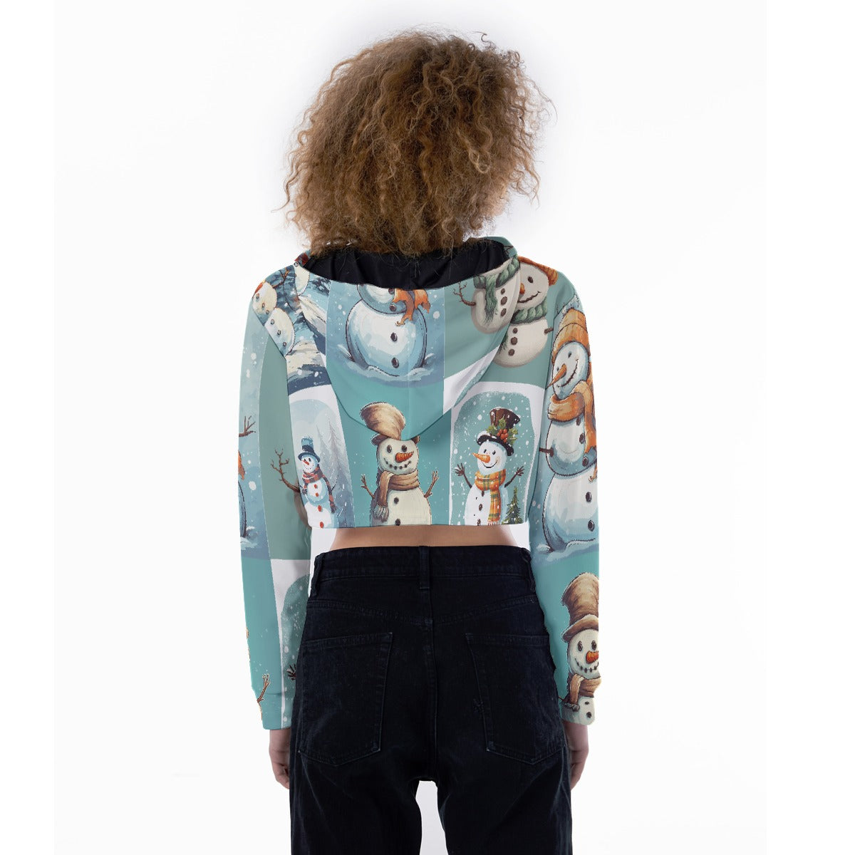 All-Over Print Women's Crop Top Hoodie
