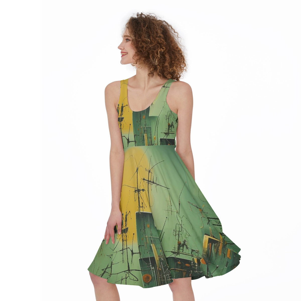 All-Over Print Women's Sleeveless Dress