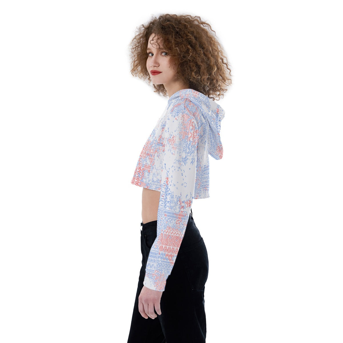 All-Over Print Women's Crop Top Hoodie