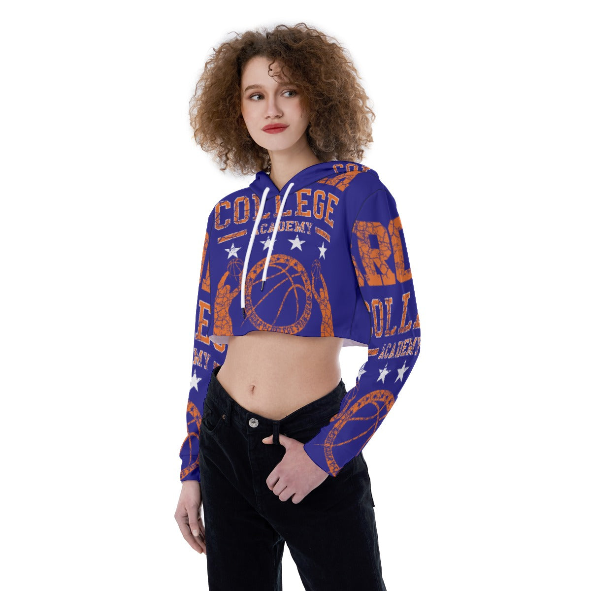 All-Over Print Women's Crop Top Hoodie