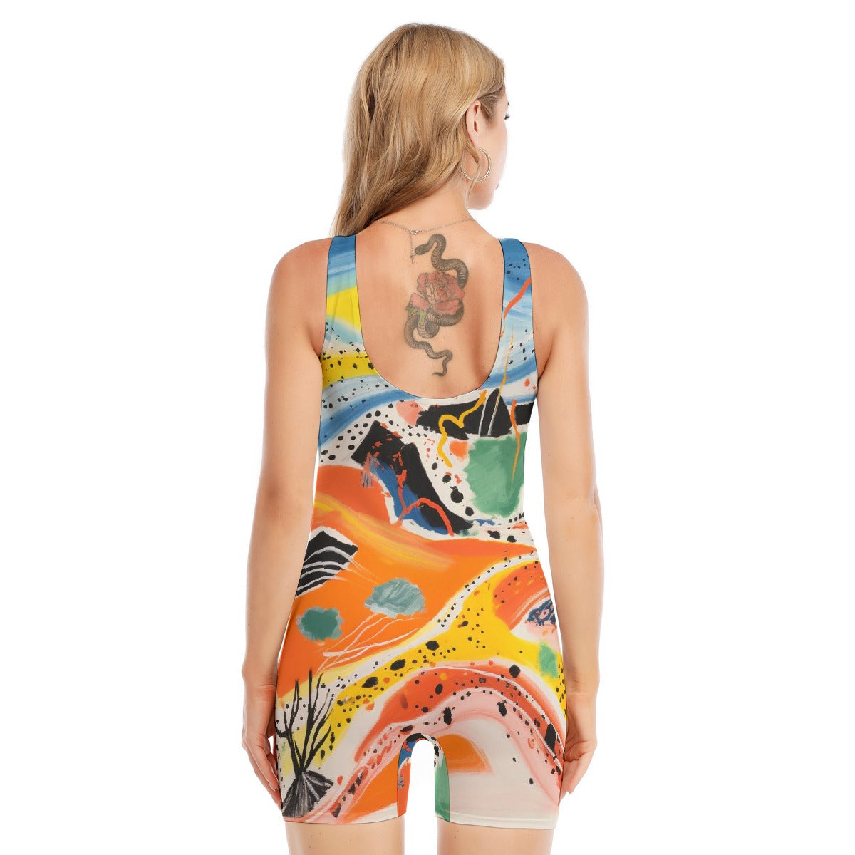 All-Over Print Women's Sleeveless One-piece Swimsuit