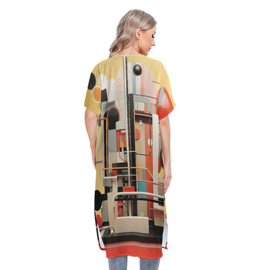 All-Over Print Women's Short Sleeve Cardigan