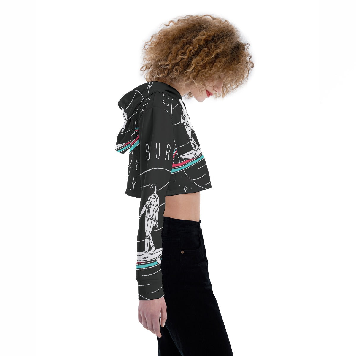 All-Over Print Women's Crop Top Hoodie