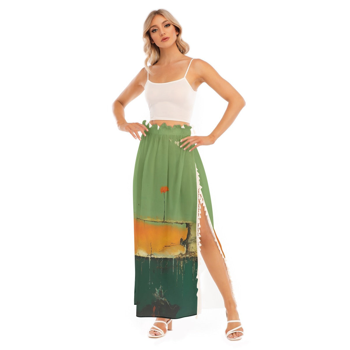 All-Over Print Women's Side Split Skirt