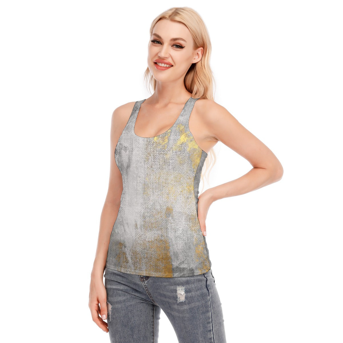 All-Over Print Women's Racer Vest | 190GSM Cotton