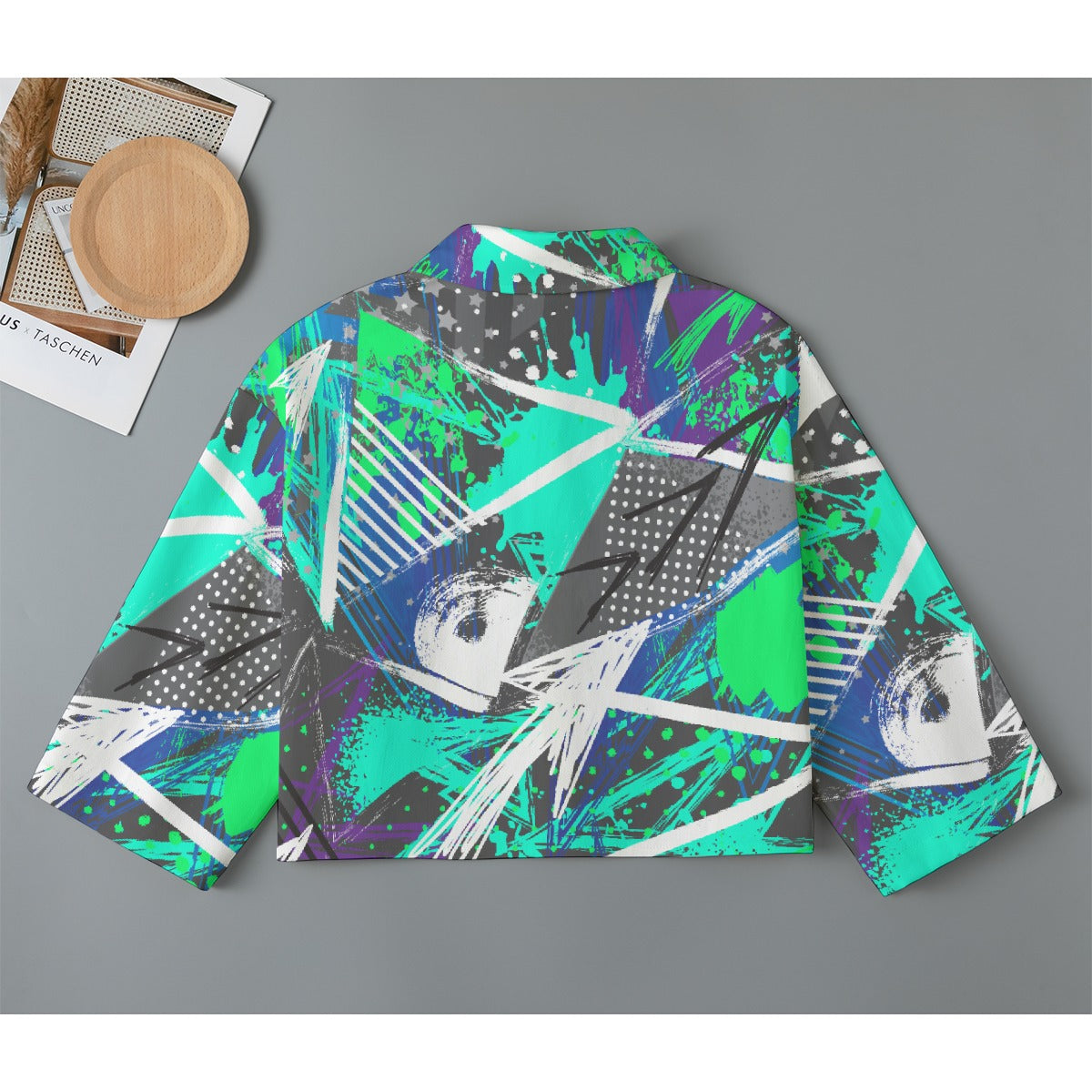 All-Over Print Women's Cropped Jacket | 245GSM Cotton