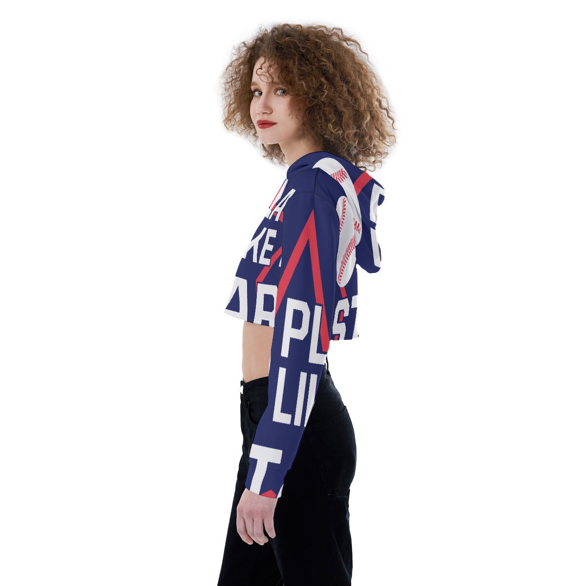 All-Over Print Women's Crop Top Hoodie