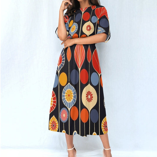 All-Over Print Women's Elastic Waist Dress