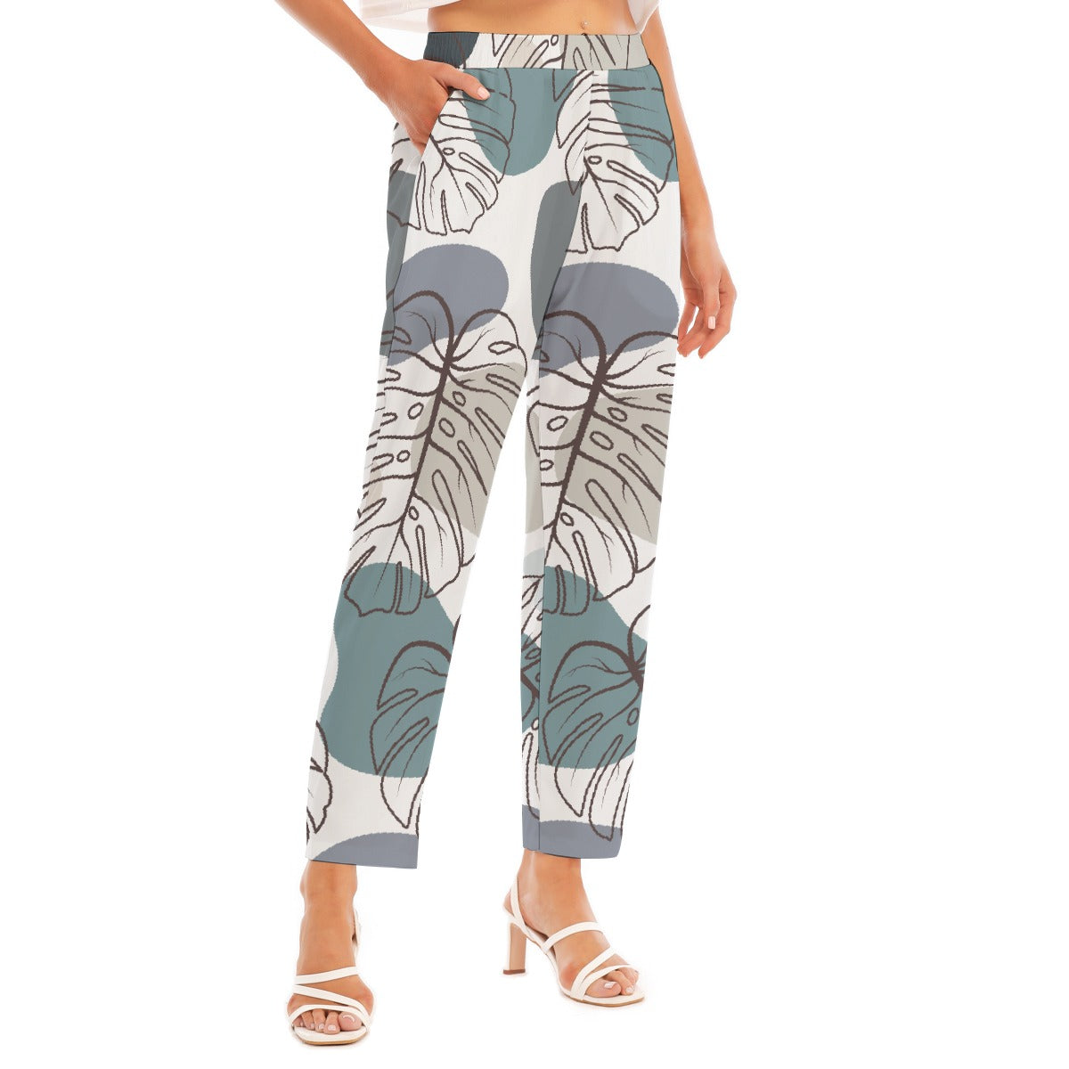 All-Over Print Women's Loose Straight-leg Pants