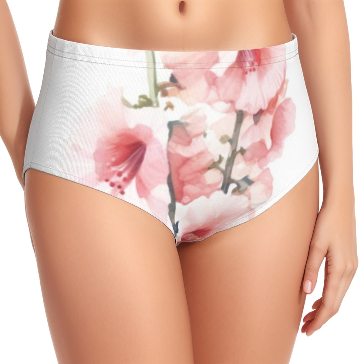 All-Over Print Women's Swimsuit Set With Halter