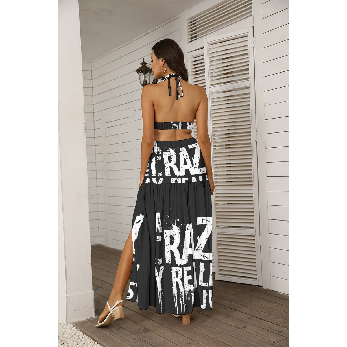 All-Over Print Women's Tie Back Wrap Dress