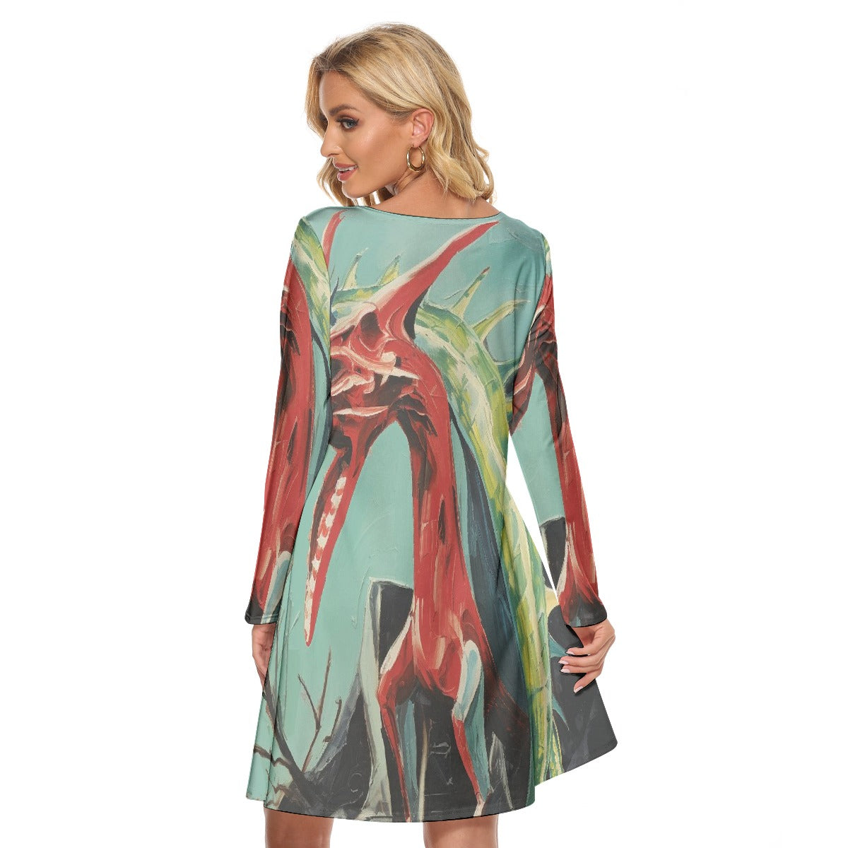 All-Over Print Women's Crew Neck Dress