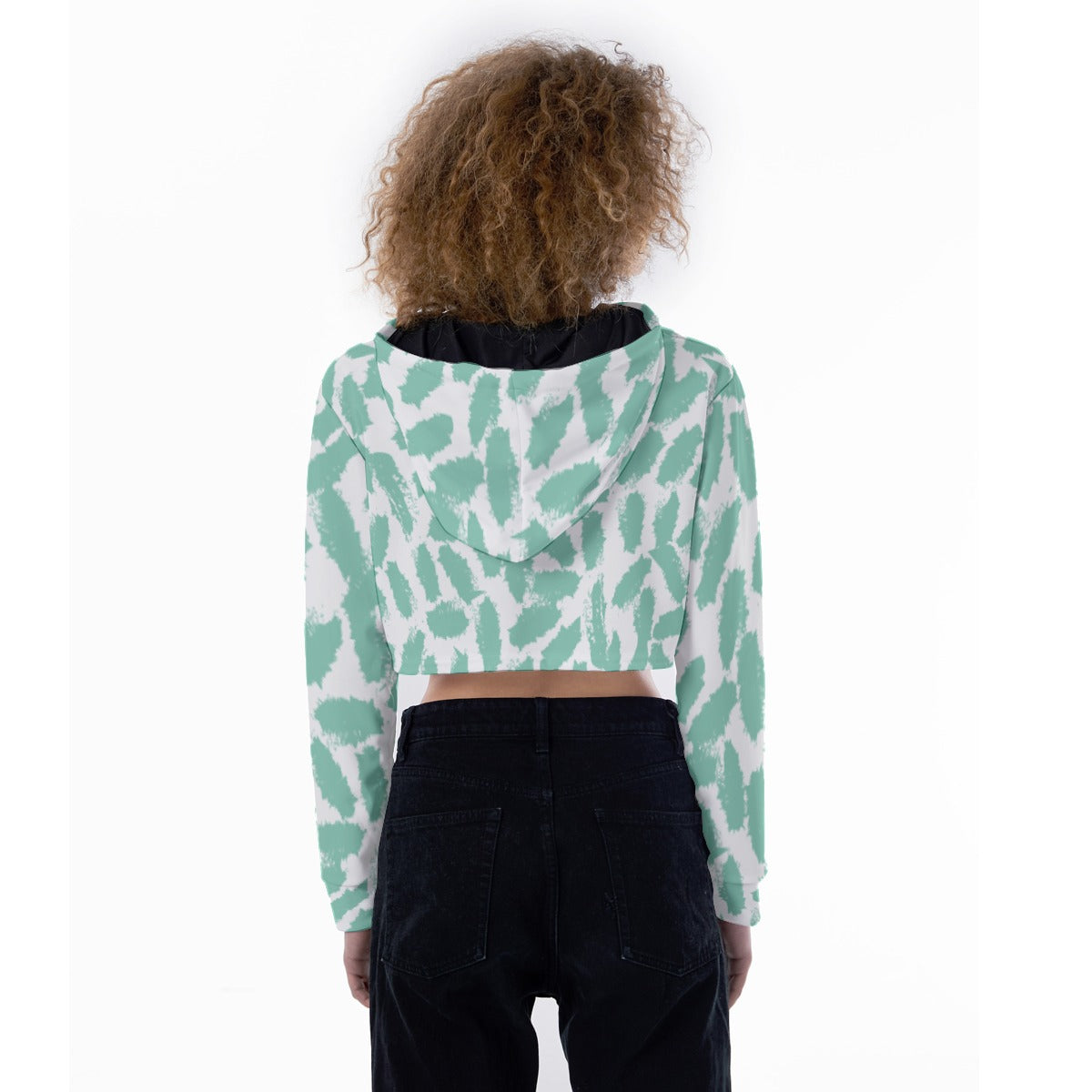 All-Over Print Women's Crop Top Hoodie