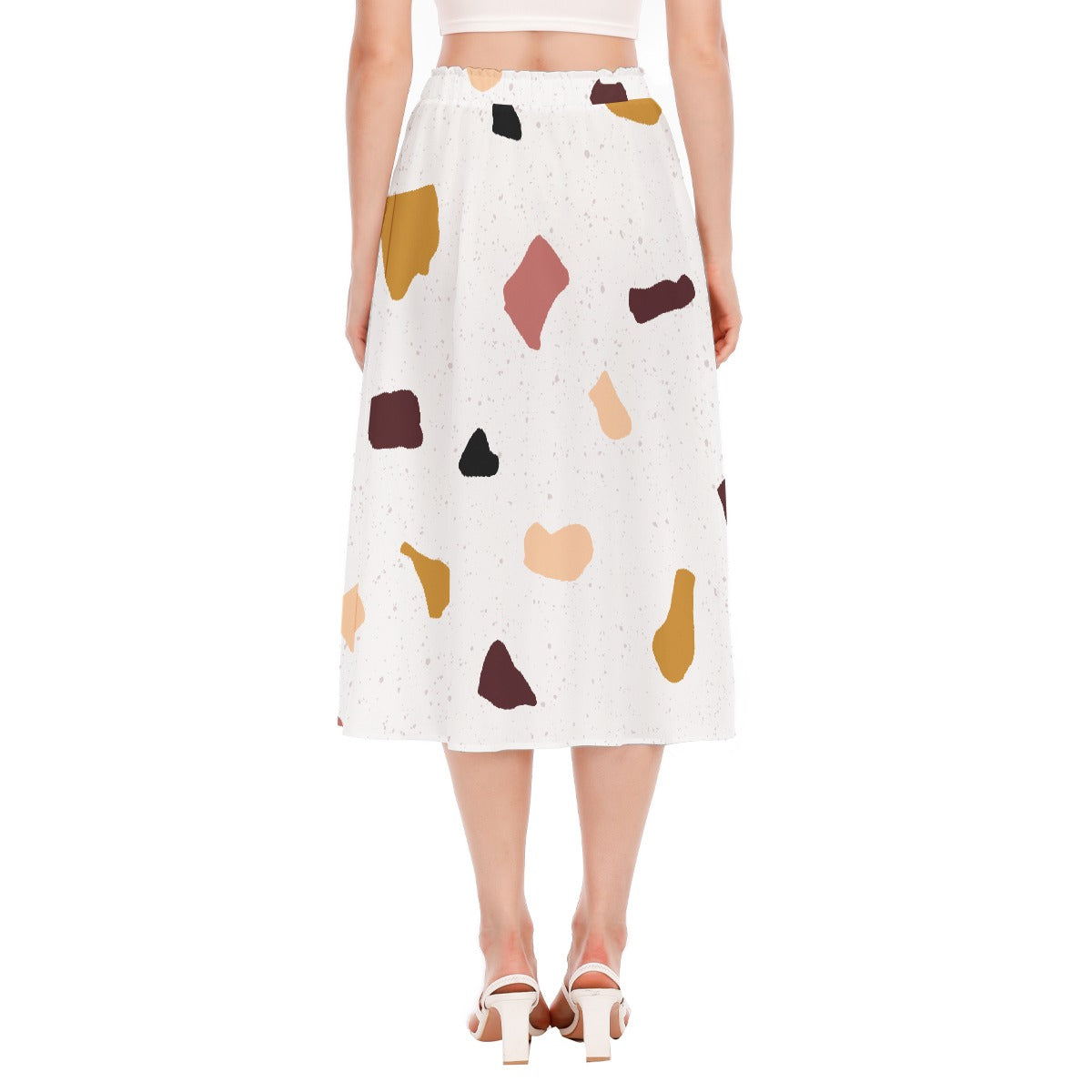 All-Over Print Women's Long Section Chiffon Skirt