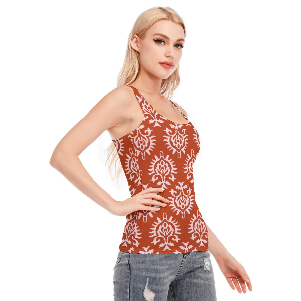 All-Over Print Women's Racer Vest | 190GSM Cotton