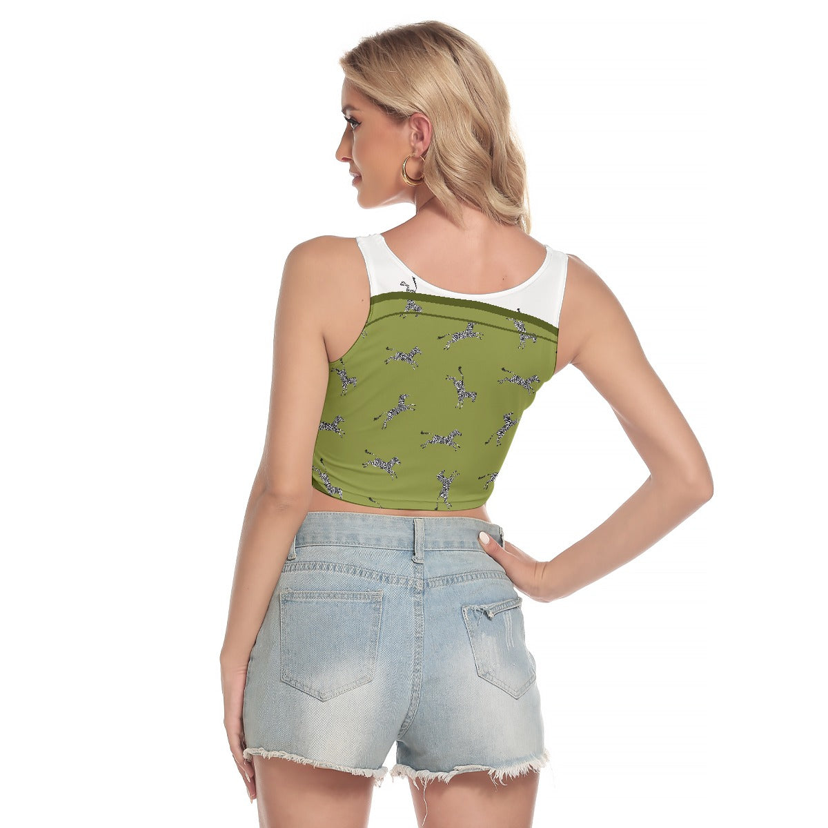 All-Over Print Women's Sport Crop Tank Top