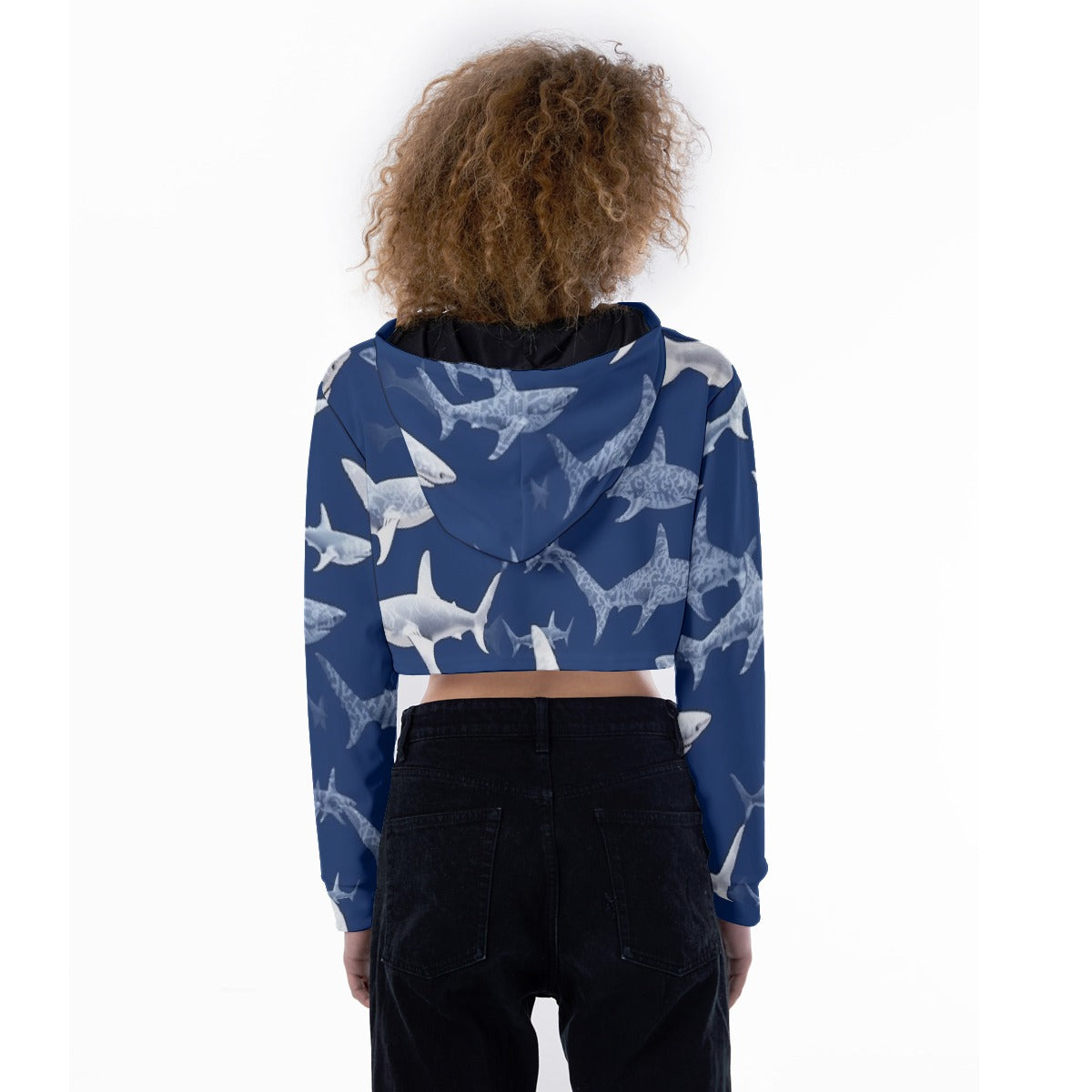 All-Over Print Women's Crop Top Hoodie