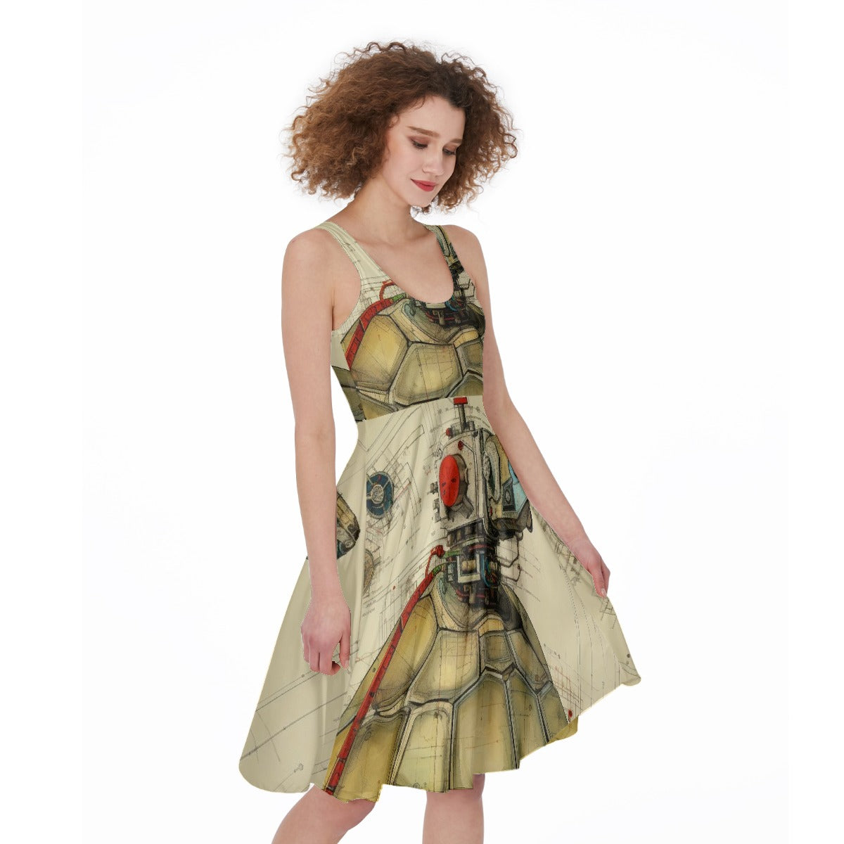 All-Over Print Women's Sleeveless Dress