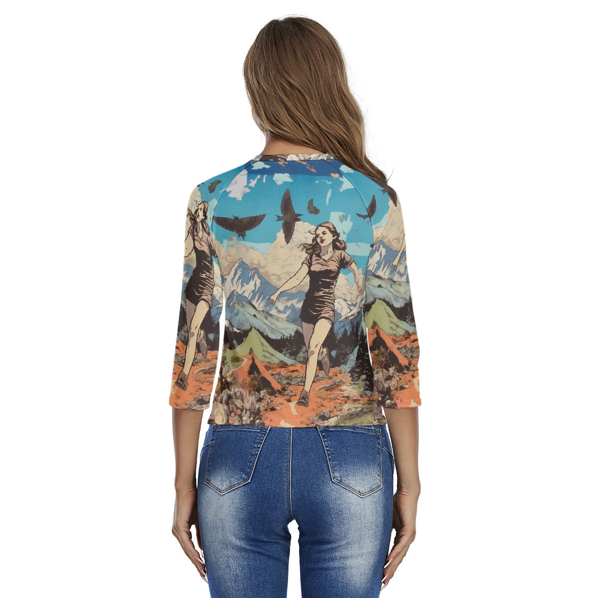 All-Over Print Women's Raglan Sleeves T-shirts