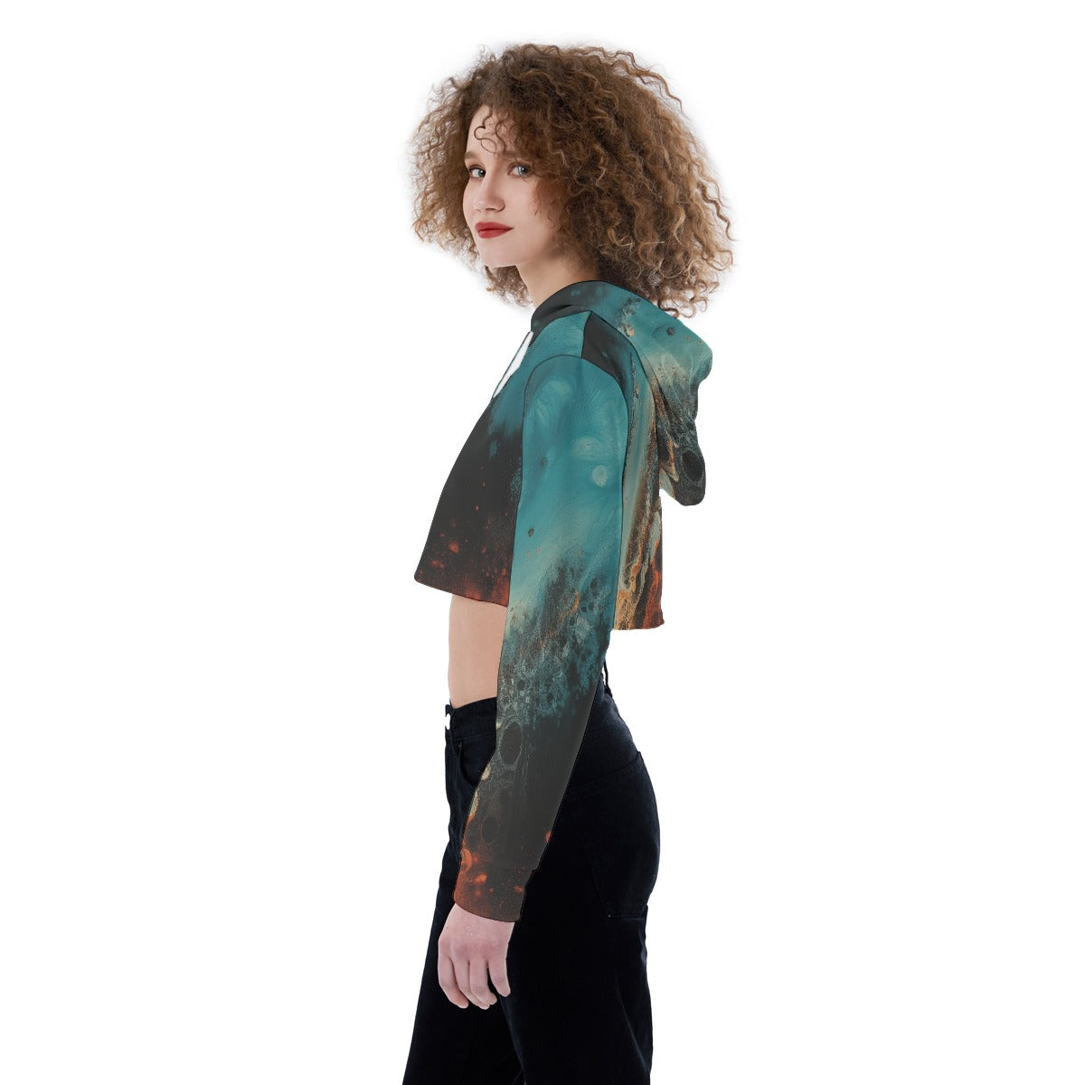 All-Over Print Women's Crop Top Hoodie