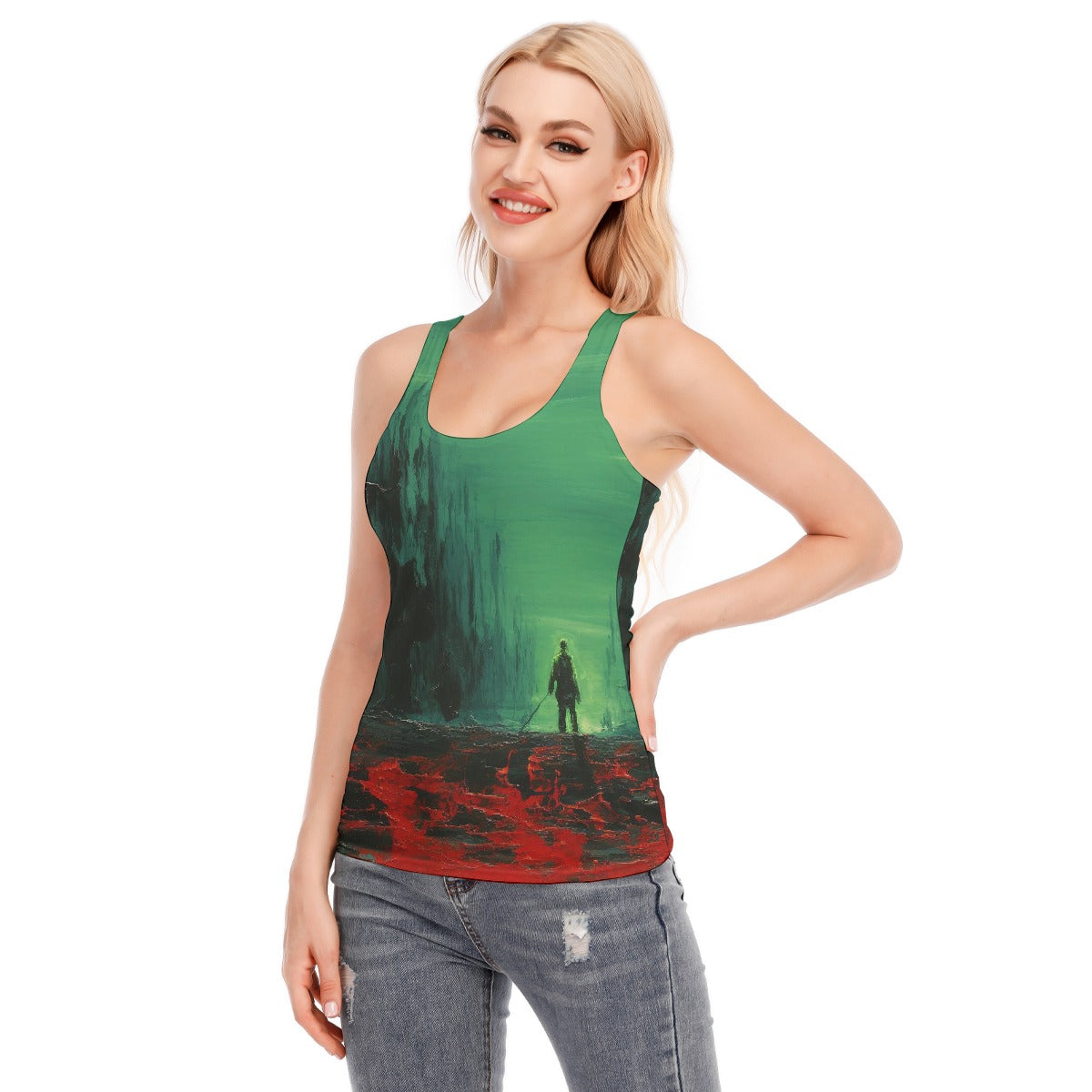 All-Over Print Women's Racer Vest | 190GSM Cotton