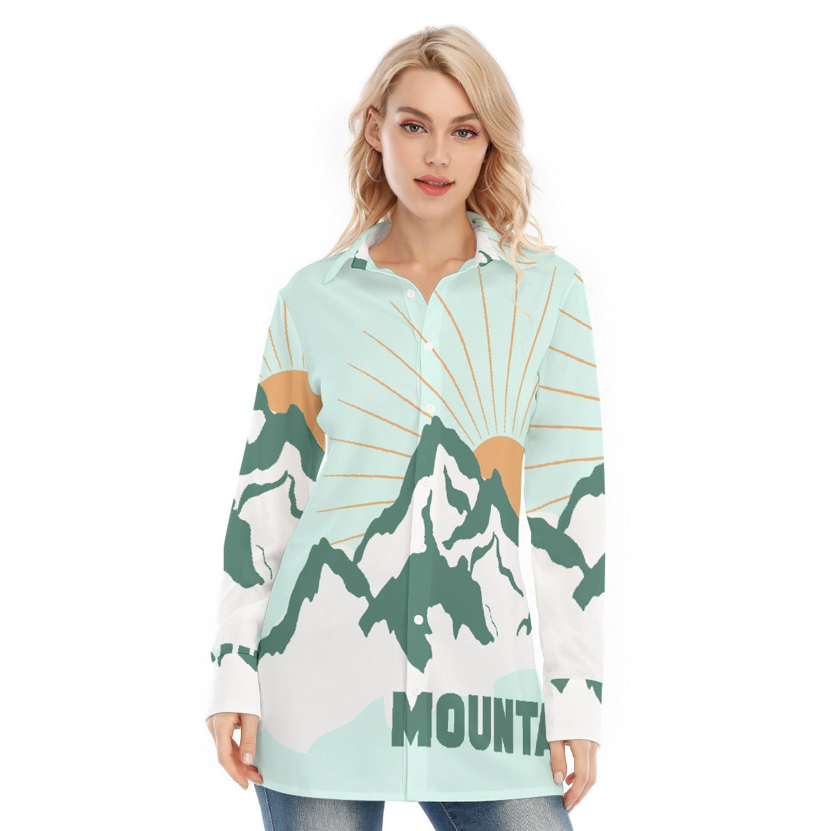 All-Over Print Women's Long Shirt