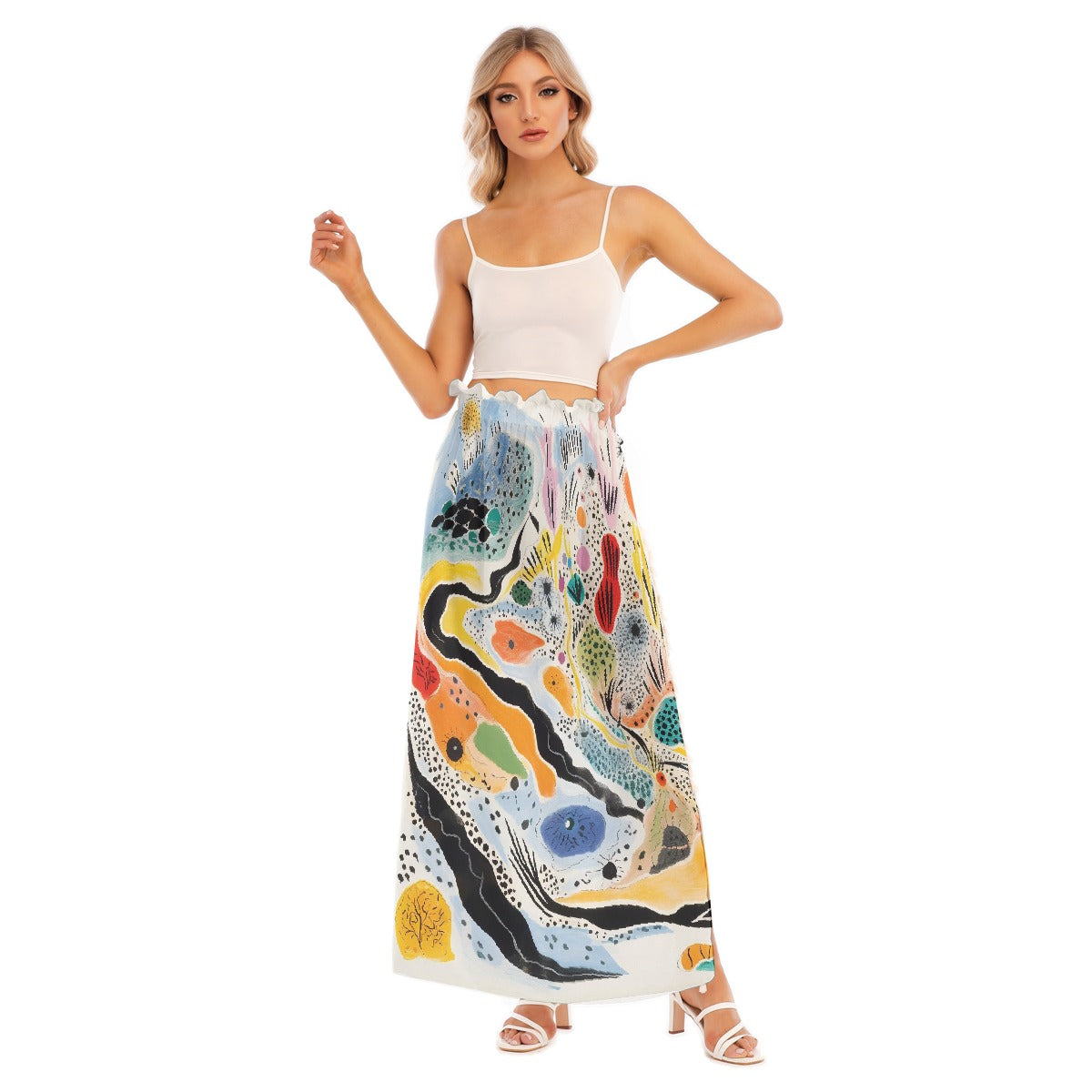 All-Over Print Women's Side Split Skirt