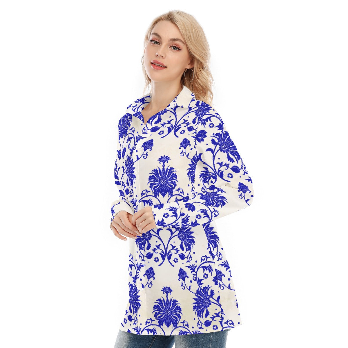 All-Over Print Women's Long Shirt