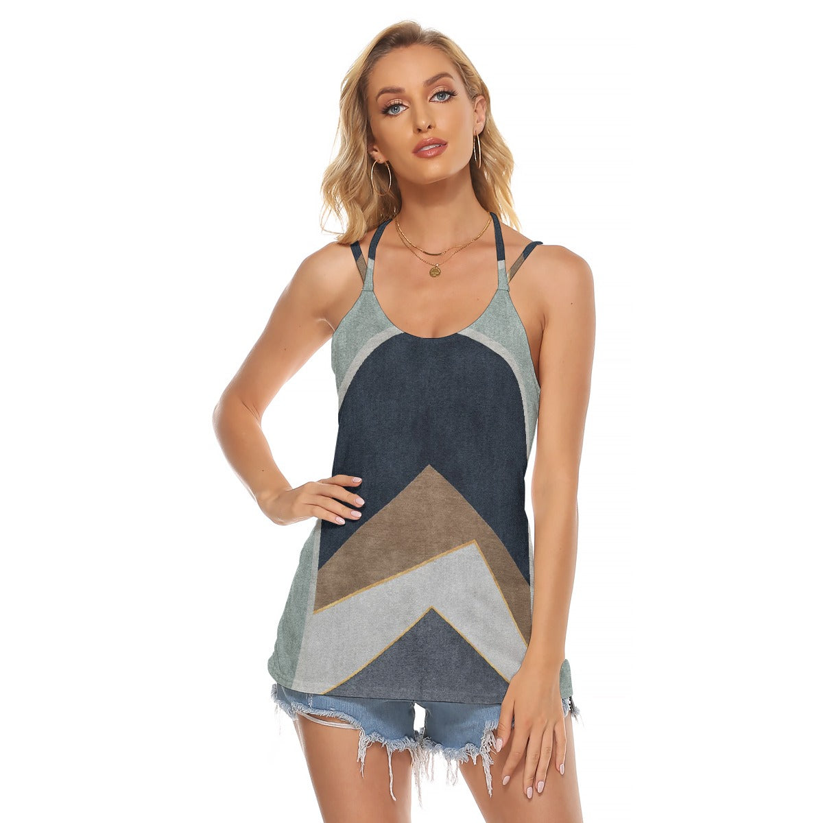 All-Over Print Women's Halter Top With Backless