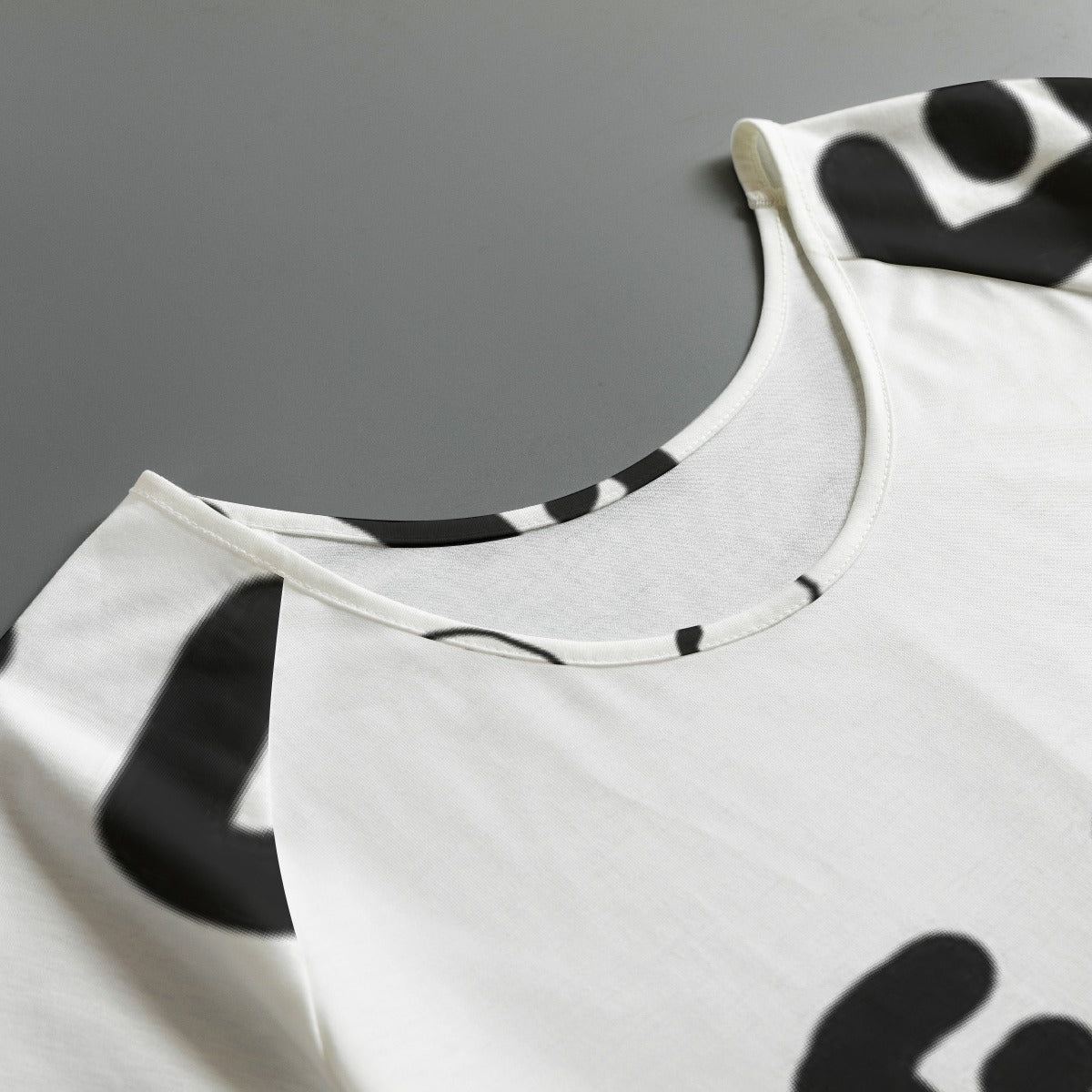 All-Over Print Women's Round Neck T-shirt With Raglan Sleeve