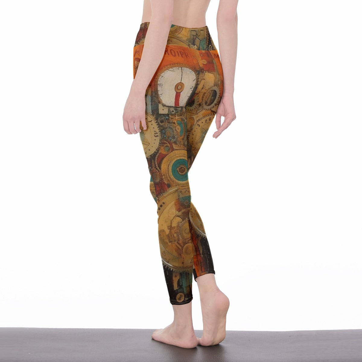 All-Over Print Women's High Waist Leggings | Side Stitch Closure