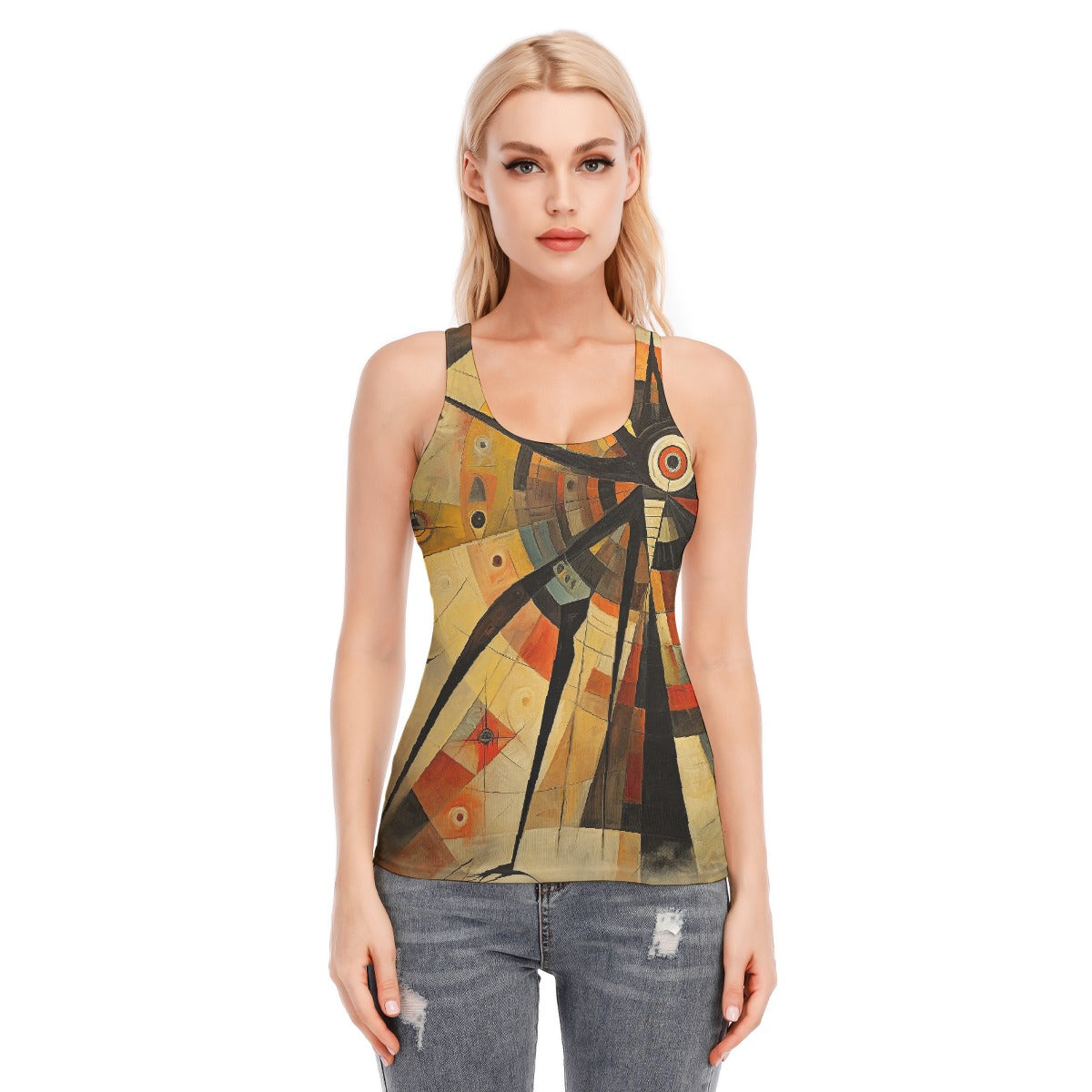 All-Over Print Women's Racer Vest | 190GSM Cotton