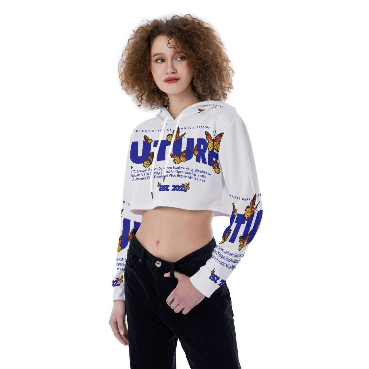 All-Over Print Women's Crop Top Hoodie