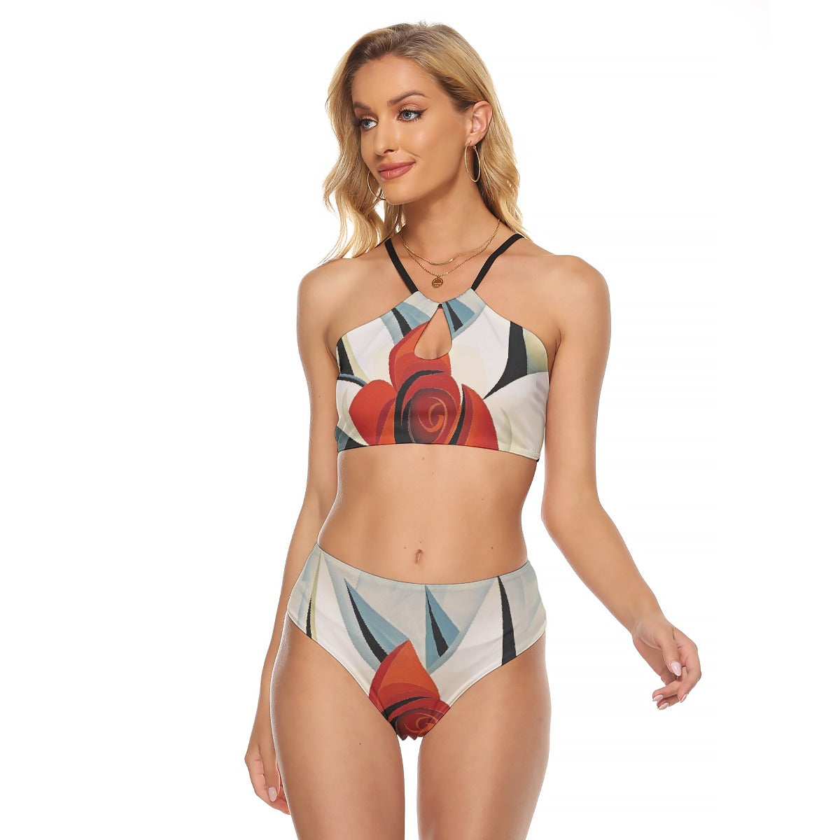 All-Over Print Women's Cami Keyhole One-piece Swimsuit
