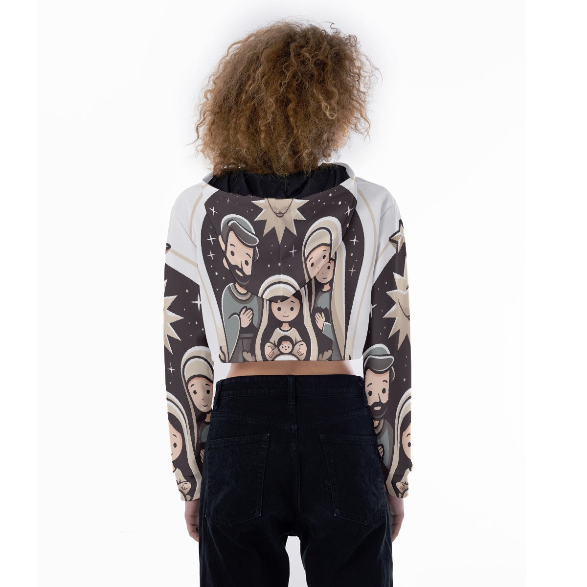 All-Over Print Women's Crop Top Hoodie