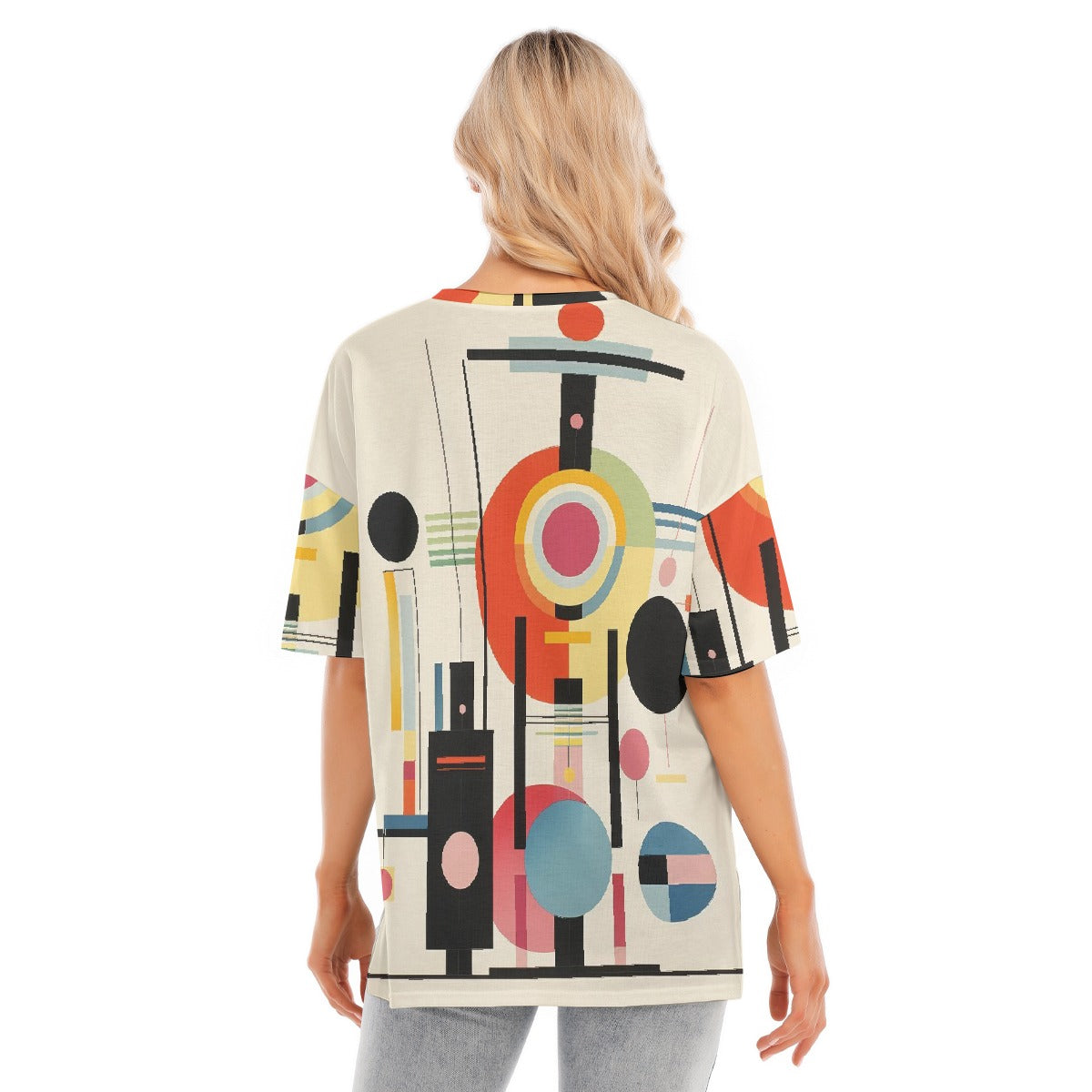 All-Over Print Women's Short Sleeves T-shirt With Hem Split