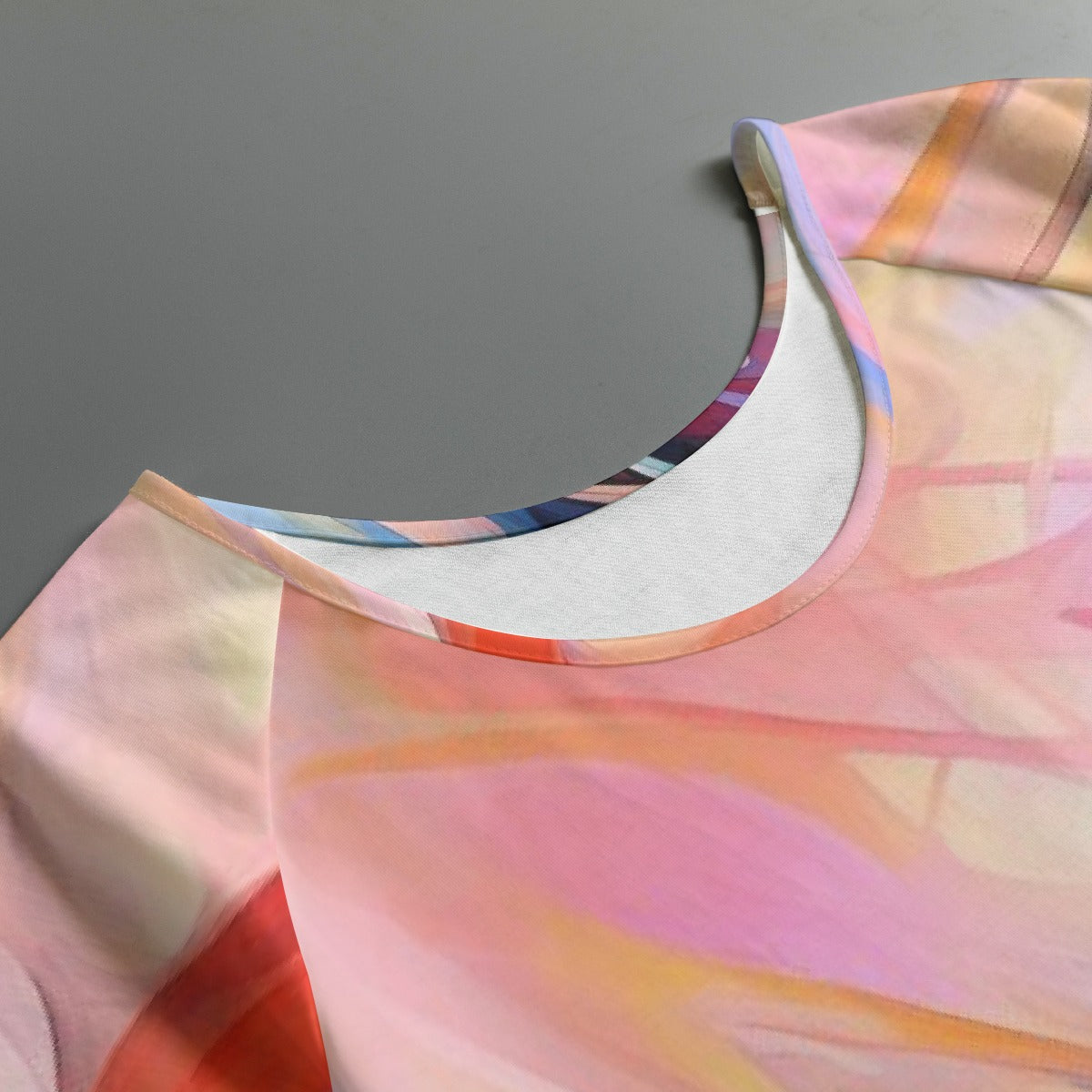All-Over Print Women's Round Neck T-shirt With Raglan Sleeve