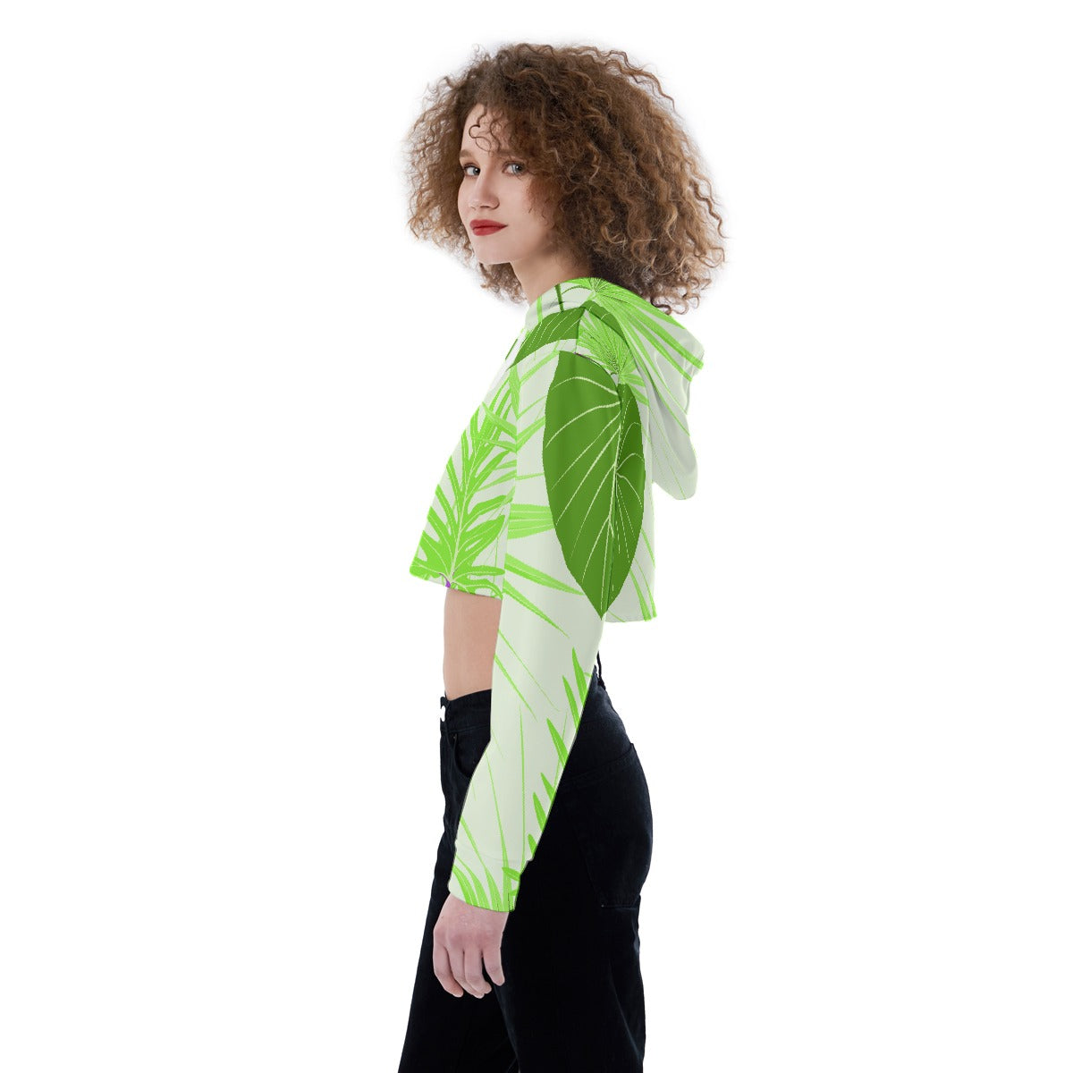 All-Over Print Women's Crop Top Hoodie