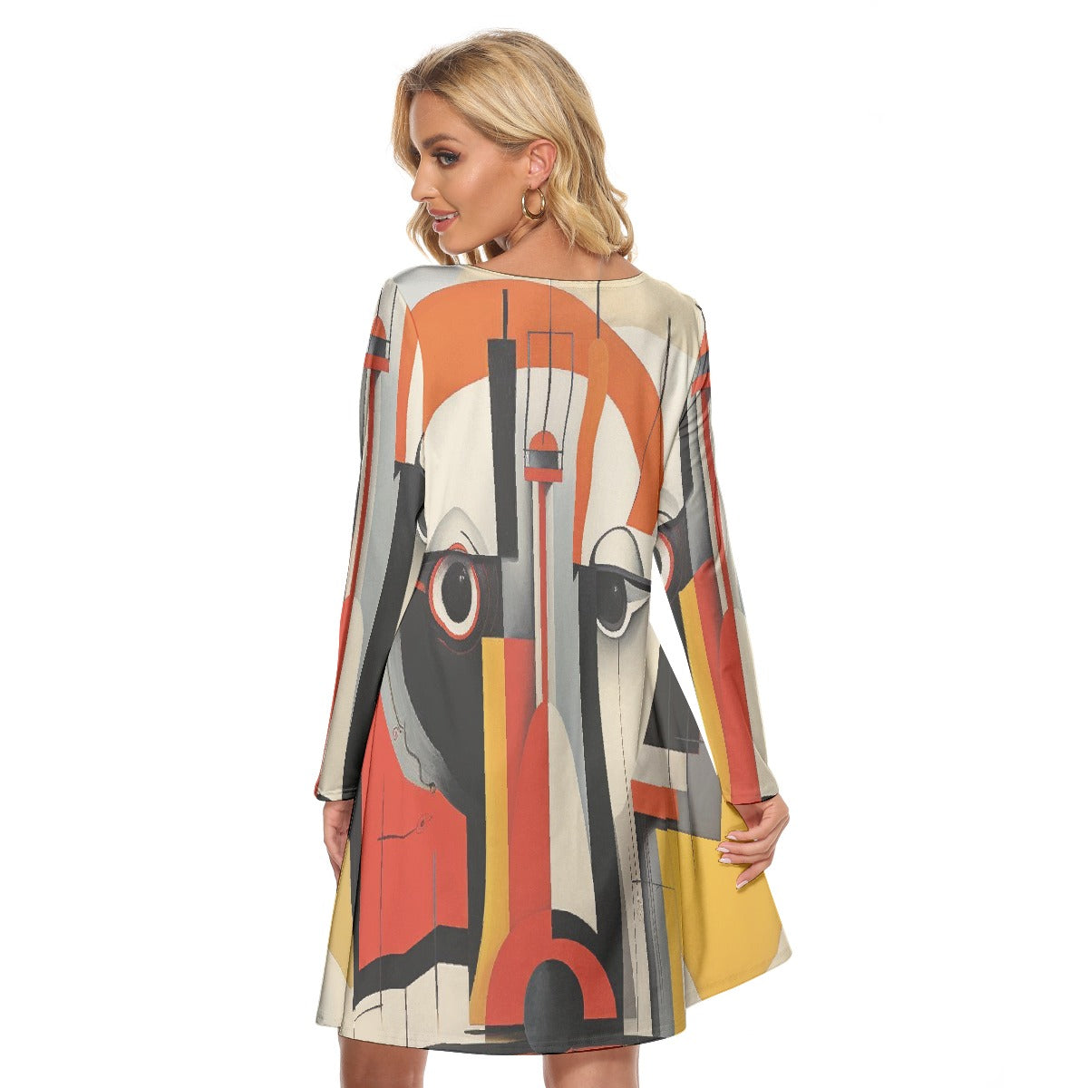 All-Over Print Women's Crew Neck Dress