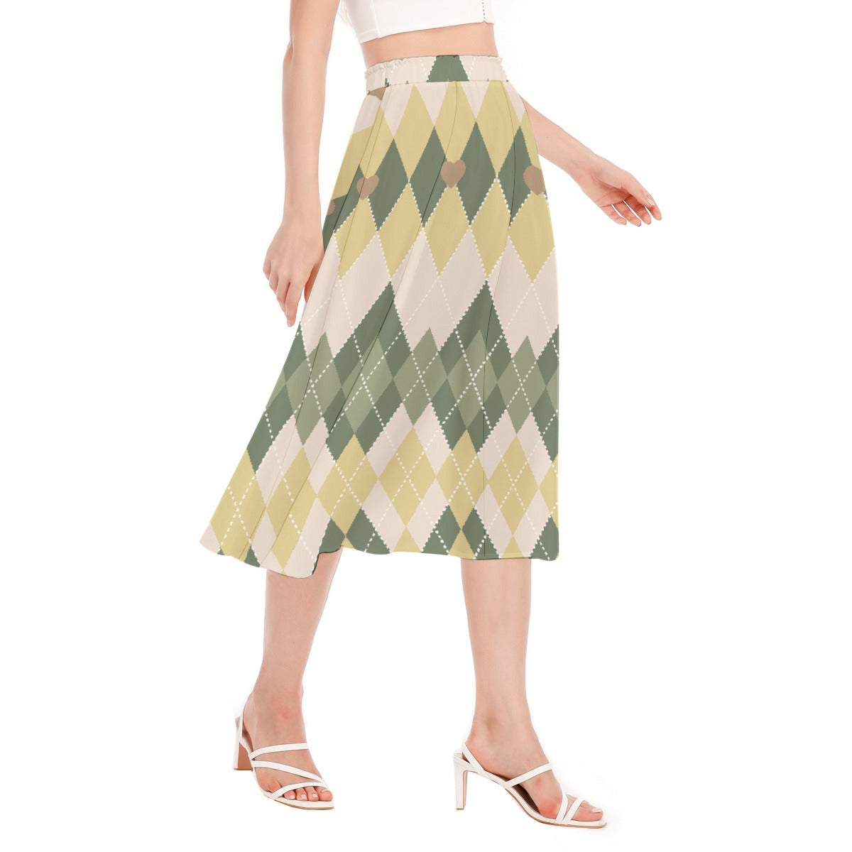 All-Over Print Women's Long Section Chiffon Skirt