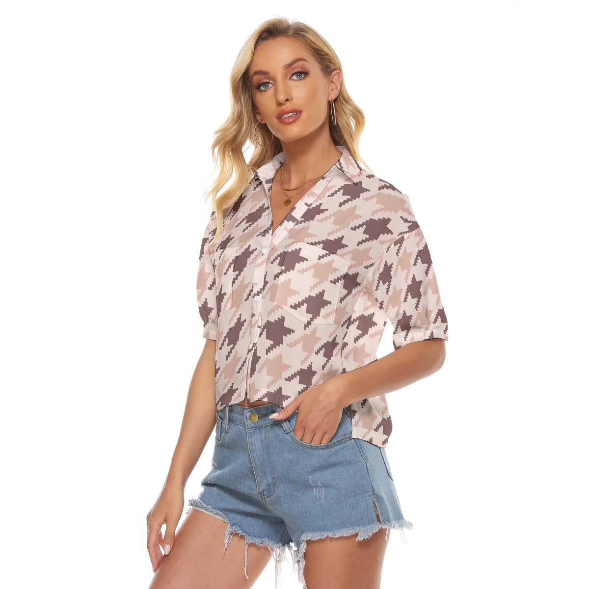 All-Over Print Women's V-neck Shirts