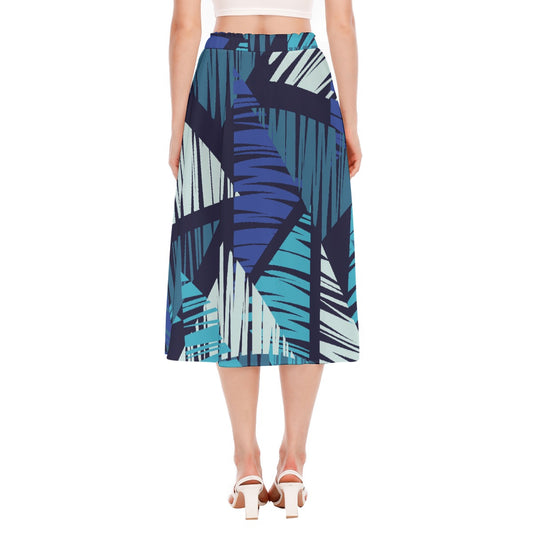 All-Over Print Women's Long Section Chiffon Skirt