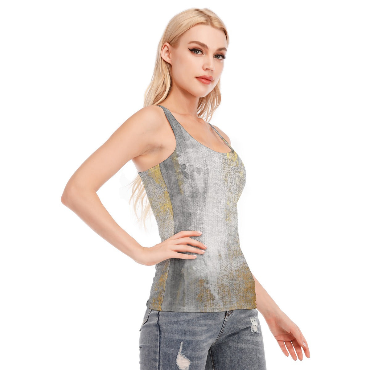 All-Over Print Women's Racer Vest | 190GSM Cotton