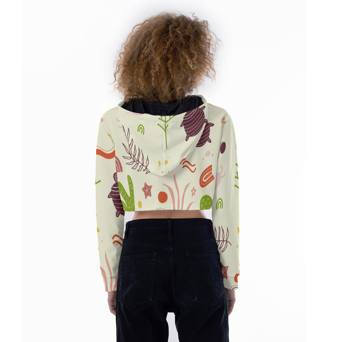All-Over Print Women's Crop Top Hoodie