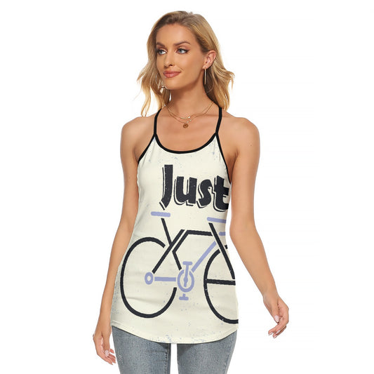 All-Over Print Women's Criss-Cross Open Back Tank Top